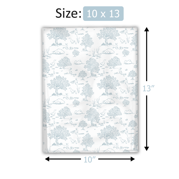 10x13 Blue Toile Poly Mailers – Shipping Bags for Small Business