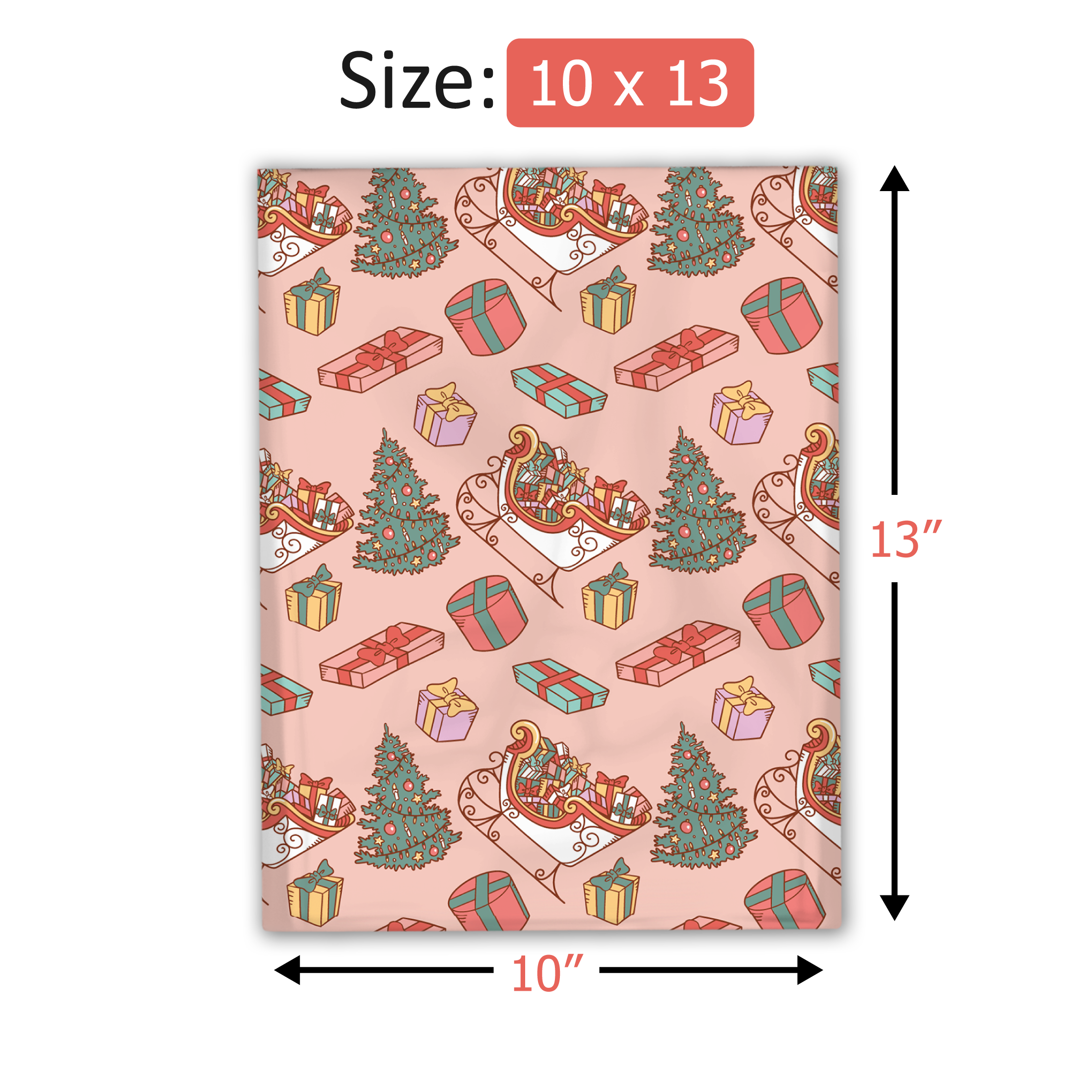10x13 Santa's Sleigh Poly Mailers – Shipping Bags for Small Business