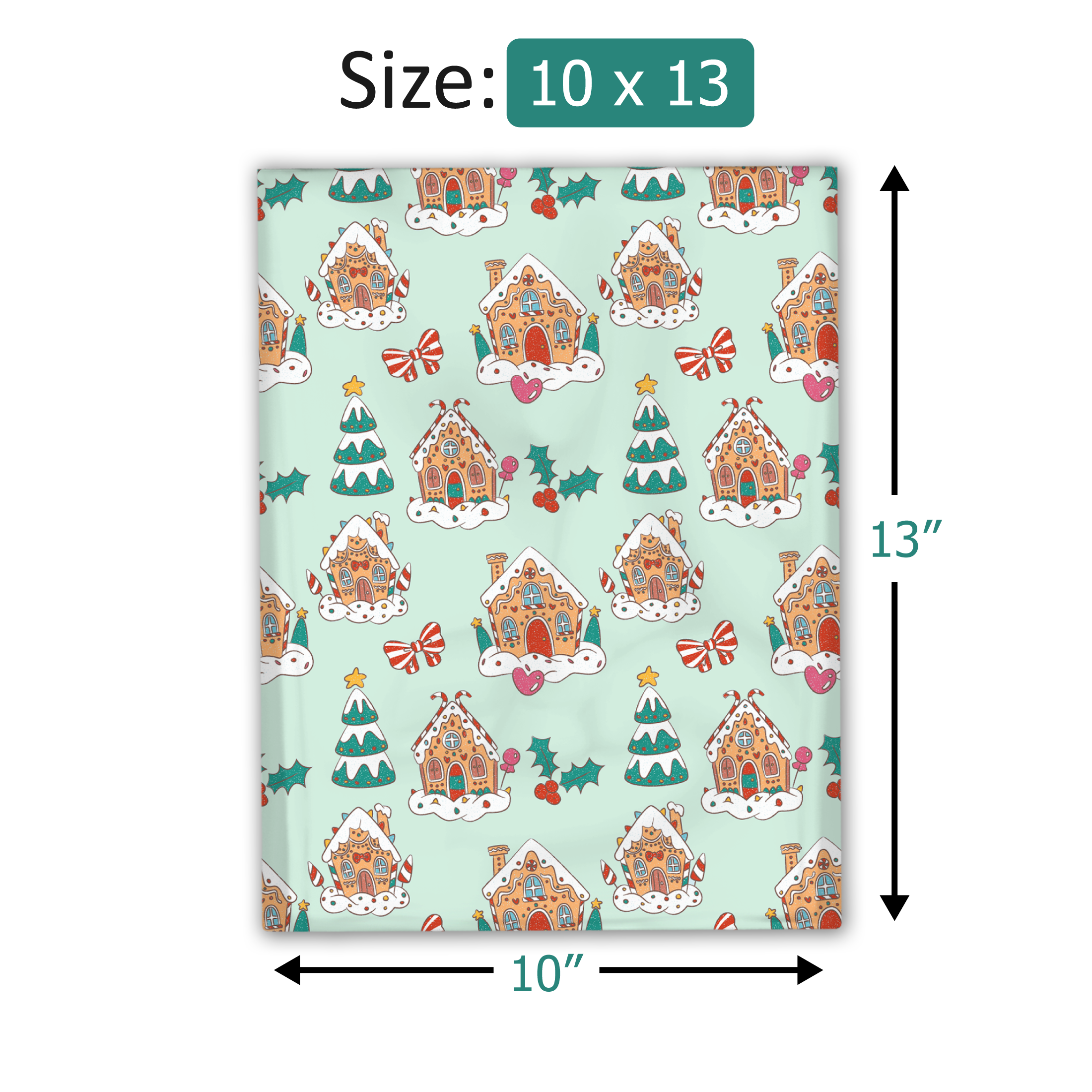 10x13 Gingerbread Houses Poly Mailers – Shipping Bags for Small Business