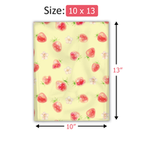 10x13 Watercolor Strawberries Poly Mailers – Shipping Bags for Small Business