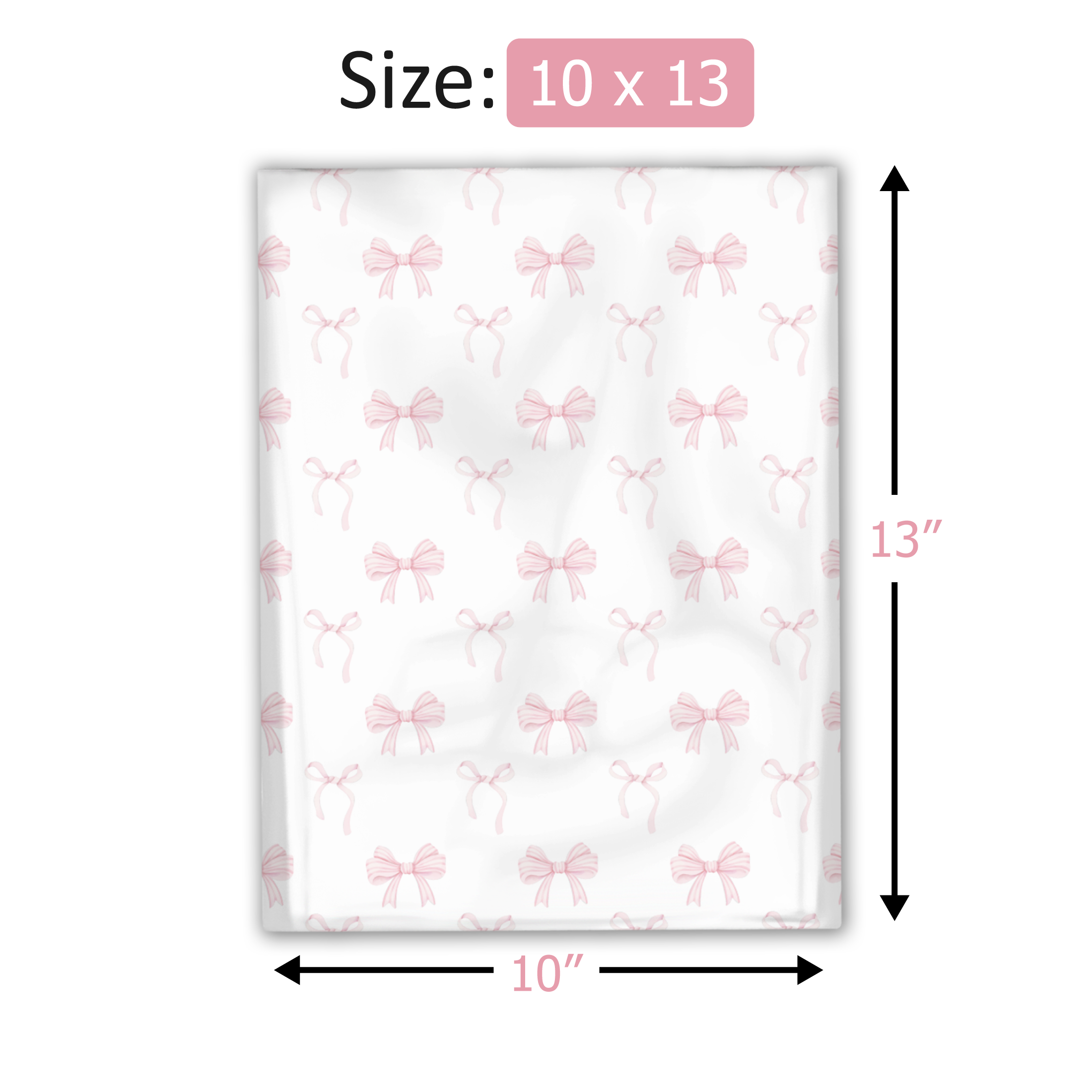 10x13 Pink Bows Poly Mailers – Shipping Bags for Small Business
