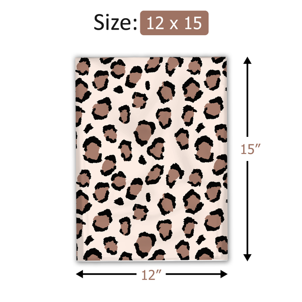12x15" Leopard Print Designer Poly Mailers Shipping Envelopes Premium Printed Bags