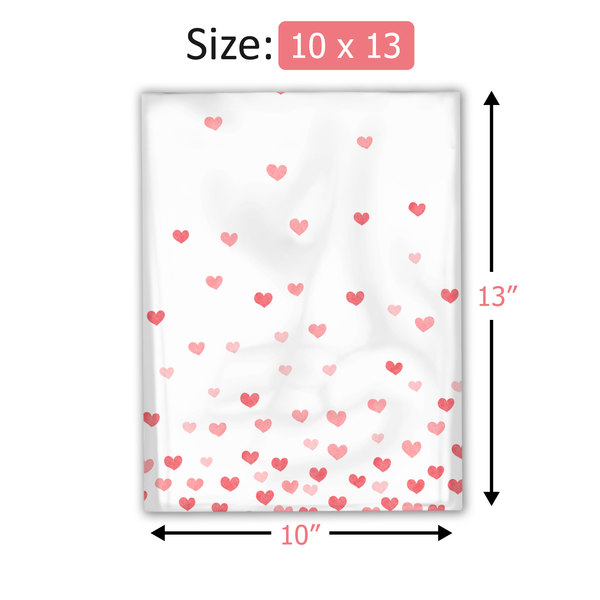 10x13 Fading Hearts Poly Mailers – Shipping Bags for Small Business