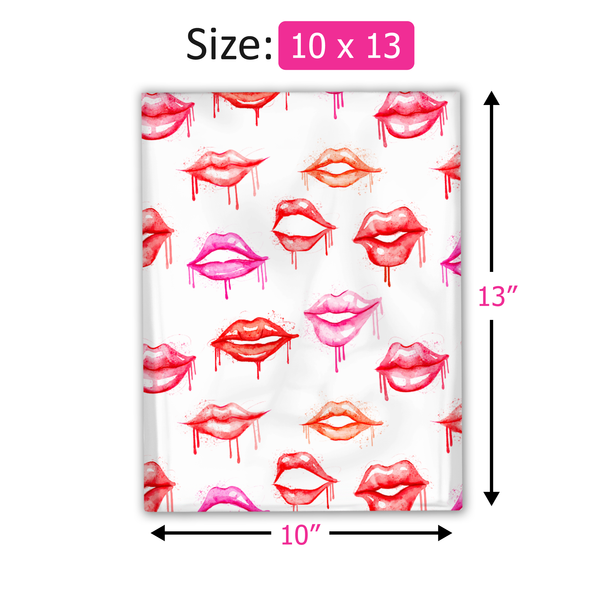 10x13 Lips Poly Mailers – Shipping Bags for Small Business