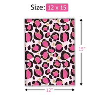 12x15 Pink Leopard Print Poly Mailers – Shipping Bags for Small Business