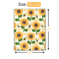 10x13 Sunflowers and Bumble Bees Poly Mailers – Shipping Bags for Small Business