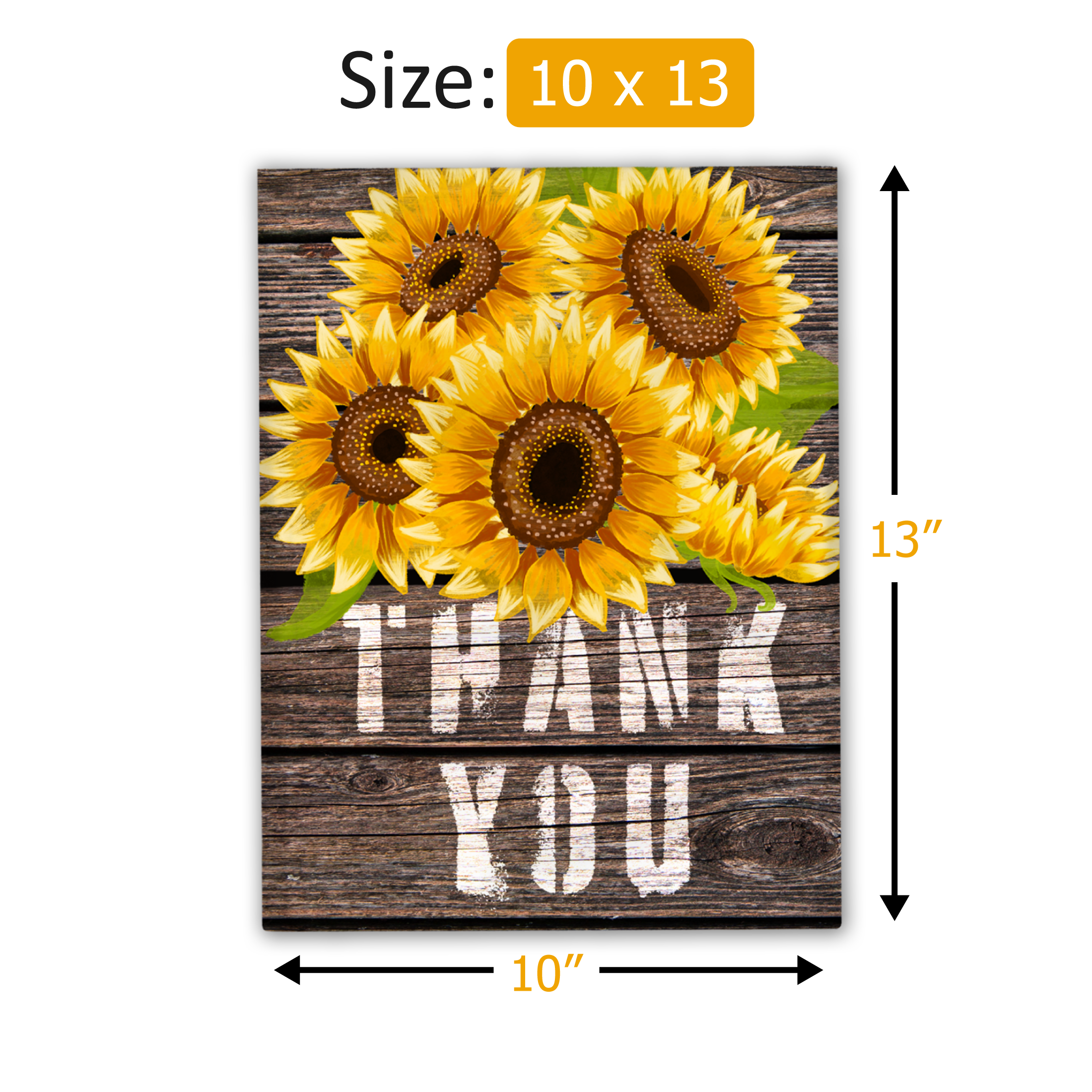 10x13 Sunflower Thank You Poly Mailers – Shipping Bags for Small Business