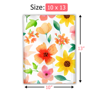 10x13 Watercolor Flowers Poly Mailers – Shipping Bags for Small Business