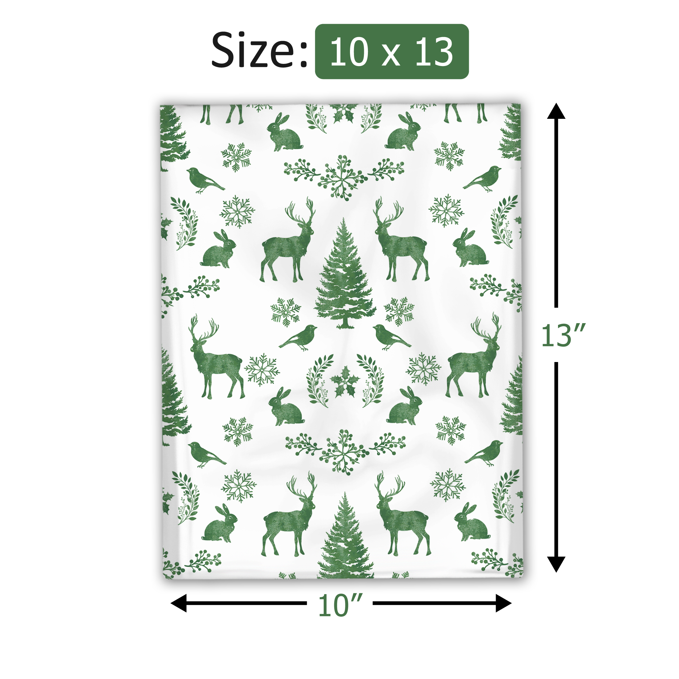 10x13 Winter Deer Poly Mailers – Shipping Bags for Small Business