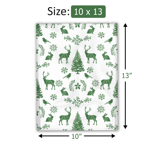 10x13 Winter Deer Poly Mailers – Shipping Bags for Small Business