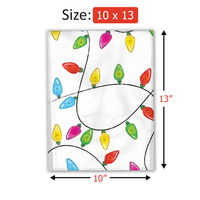 10x13 Christmas Lights Poly Mailers – Shipping Bags for Small Business