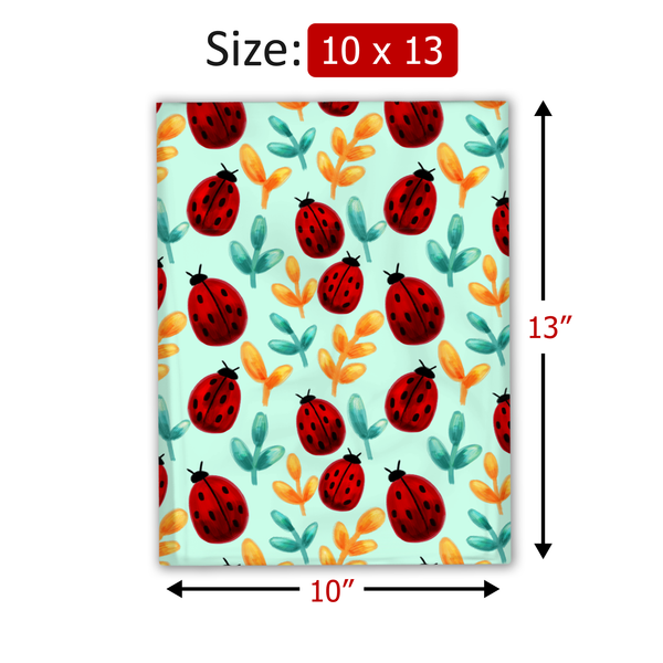 10x13 Ladybug Poly Mailers – Shipping Bags for Small Business