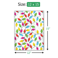 12x15 Christmas Lights Poly Mailers – Shipping Bags for Small Business