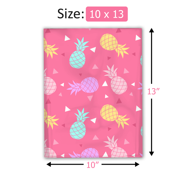 10x13 Pink Pineapple Poly Mailers – Shipping Bags for Small Business