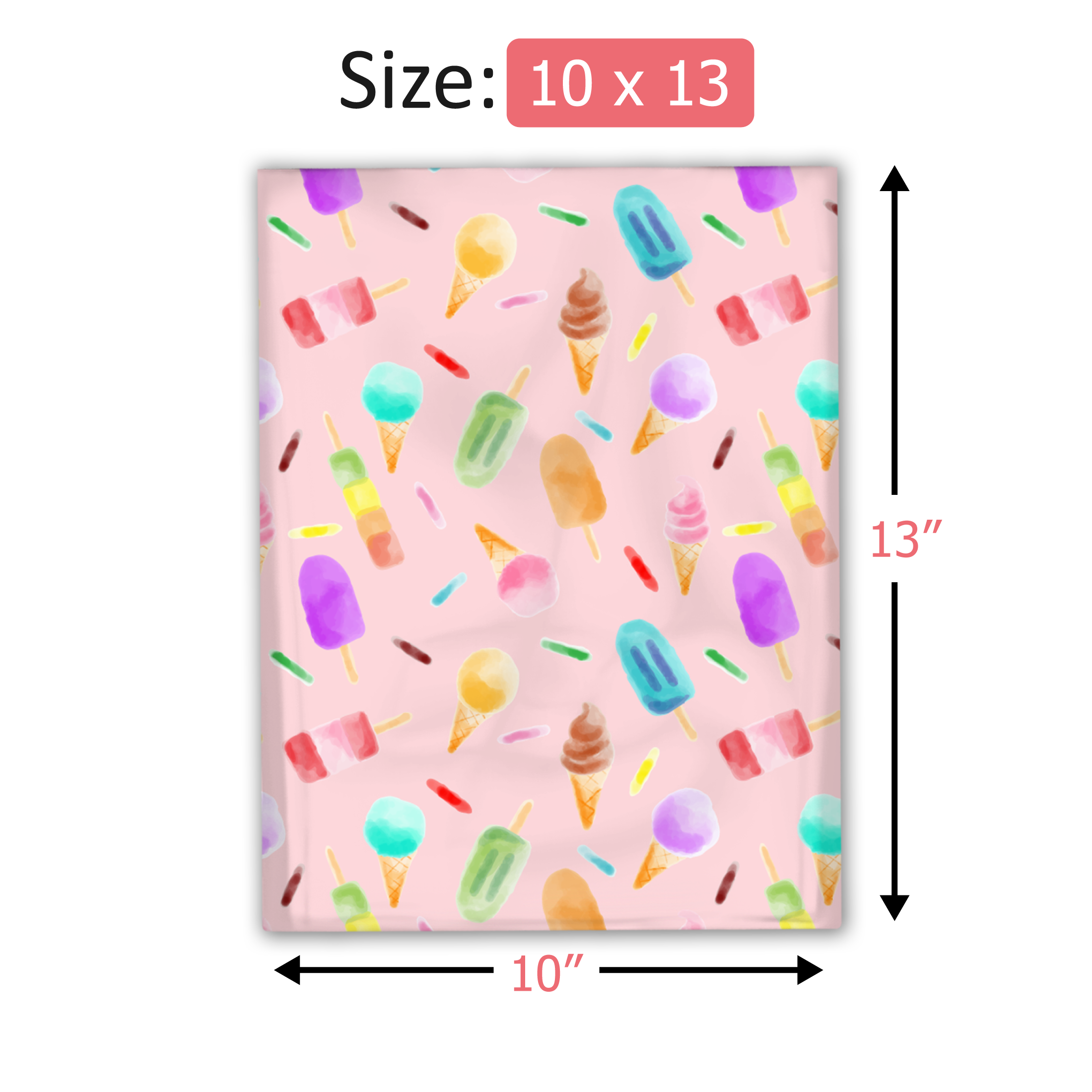 10x13 Ice Cream Poly Mailers – Shipping Bags for Small Business