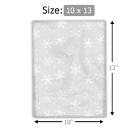 10x13 Gray Winter Snowflakes Poly Mailers – Shipping Bags for Small Business