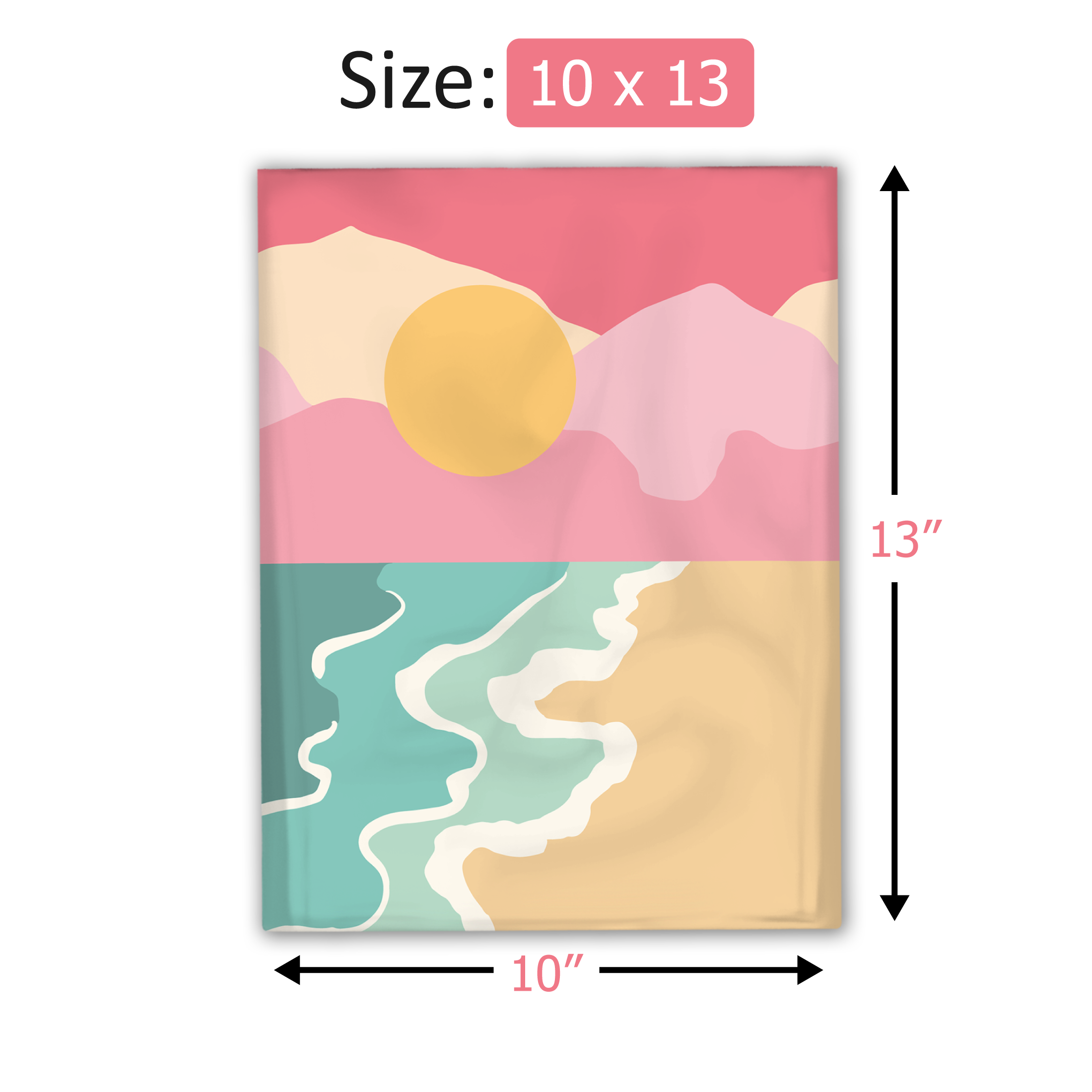 10x13 Beach Sunset Poly Mailers – Shipping Bags for Small Business