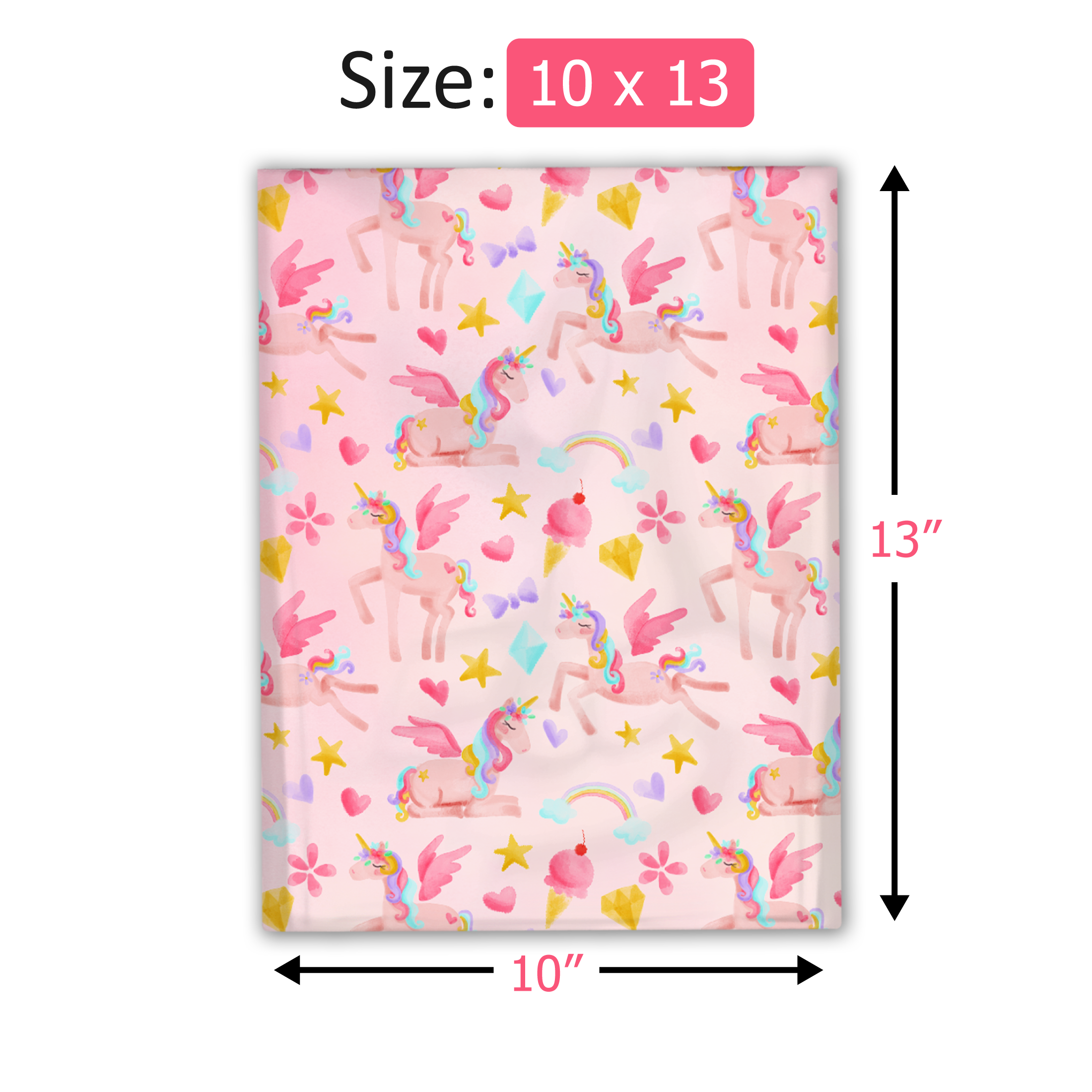 10x13 Rainbow Unicorn Poly Mailers – Shipping Bags for Small Business