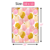 10x13 Pink and Gold Balloons Poly Mailers – Shipping Bags for Small Business