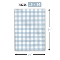 19x24 Blue Gingham Poly Mailers – Large Printed Shipping Bags