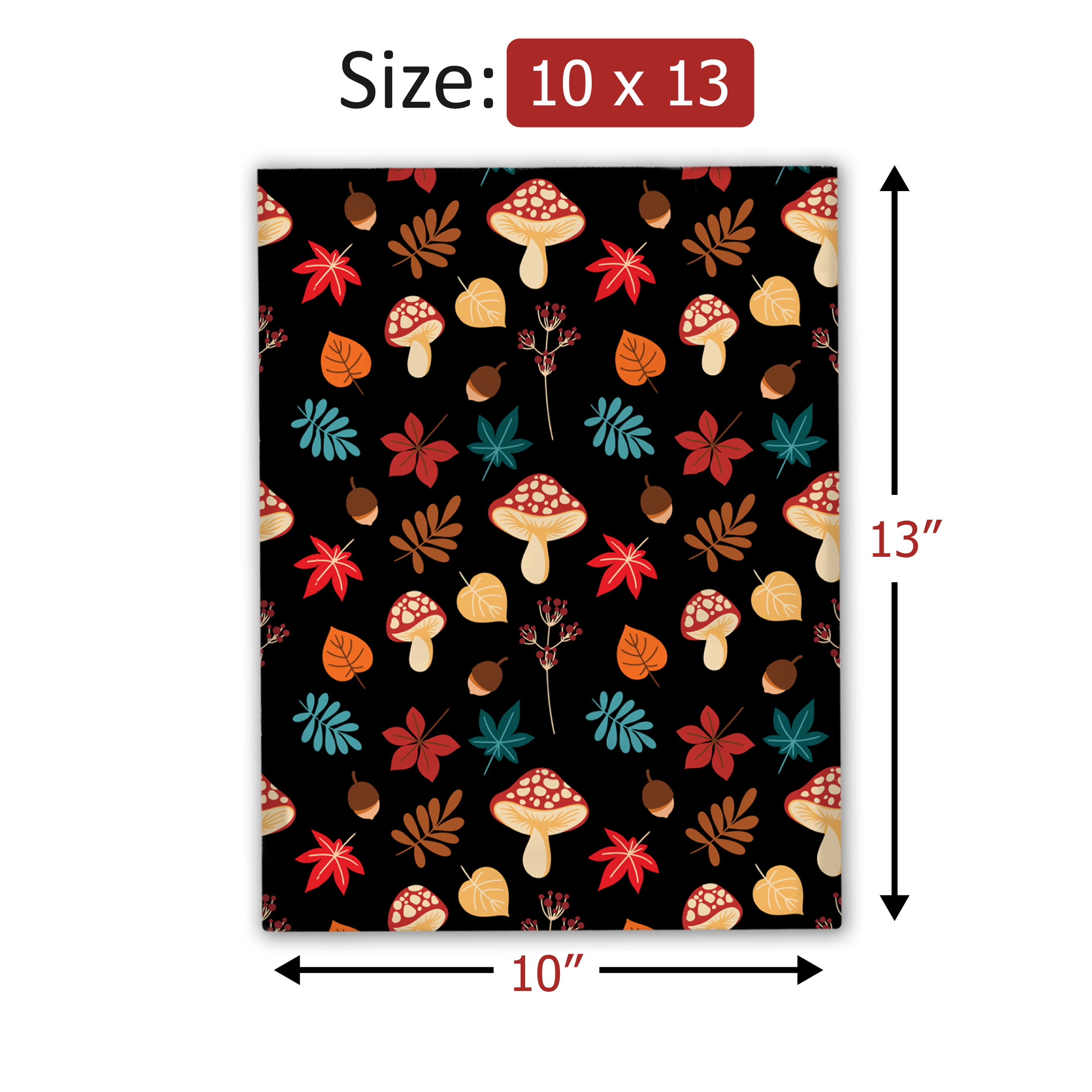 10x13 Autumn Mushrooms Poly Mailers – Shipping Bags for Small Business