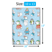 10x13 Winter Animals Designer Poly Mailers Shipping Envelopes Premium Printed Bags - Pro Supply Global