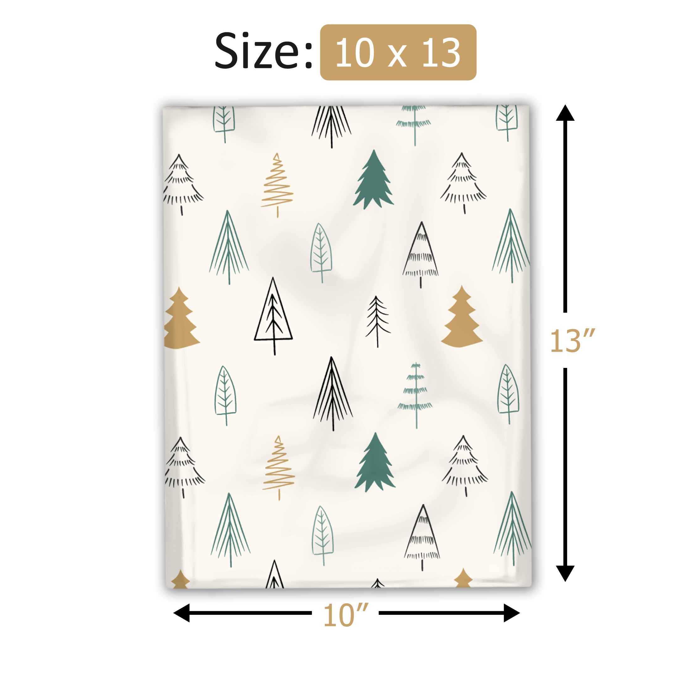10x13 Fir Trees Poly Mailers – Shipping Bags for Small Business