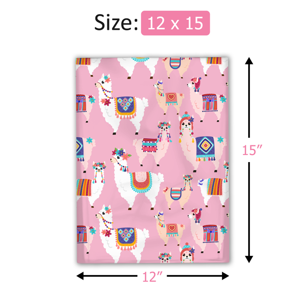 12x15 Llamas Poly Mailers – Shipping Bags for Small Business