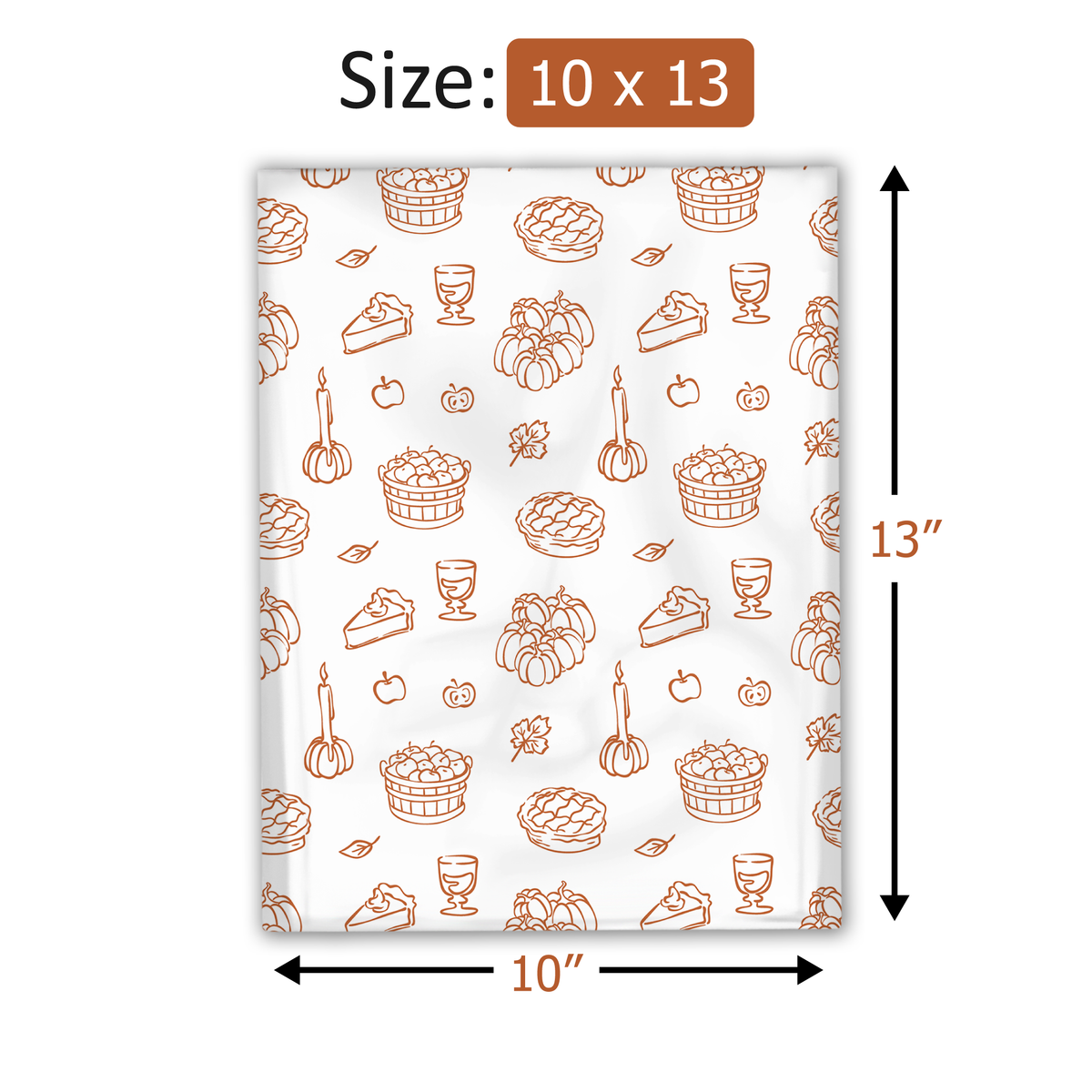 10x13 Autumn Harvest Poly Mailers – Fall Printed Shipping Bags for Small Business