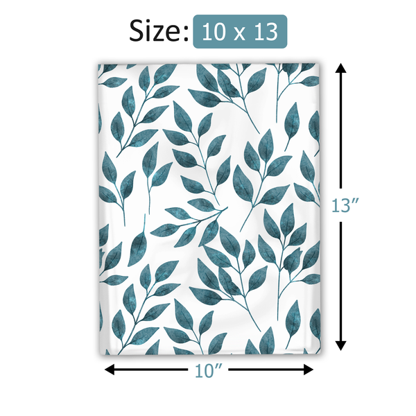 10x13 Teardrop Leaves Poly Mailers – Shipping Bags for Small Business