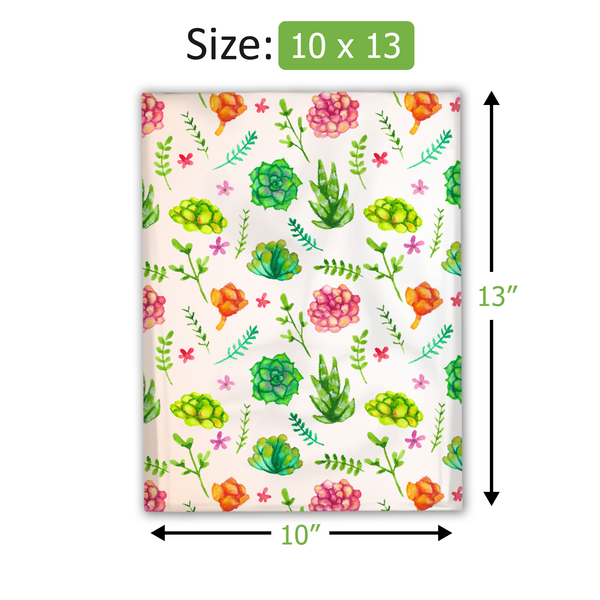 10x13 Succulents Poly Mailers – Shipping Bags for Small Business