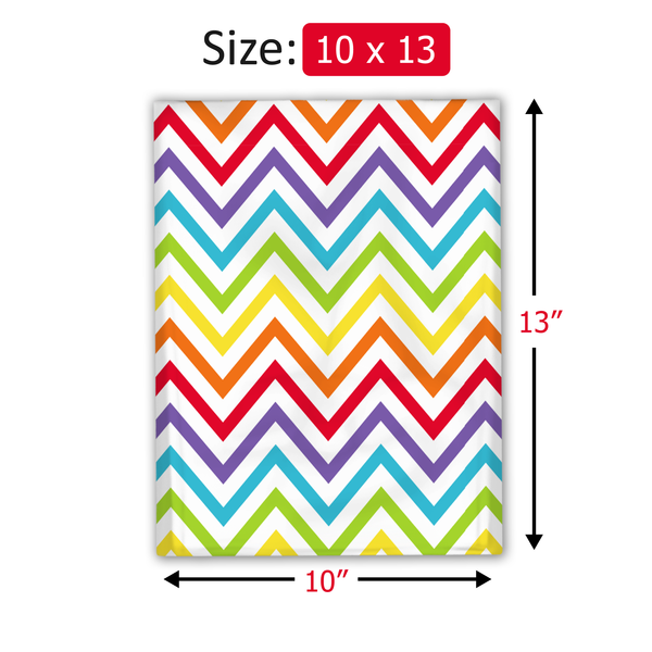 10x13 Rainbow Chevron Poly Mailers – Shipping Bags for Small Business