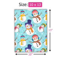 10x13 Snowmen Poly Mailers – Shipping Bags for Small Business