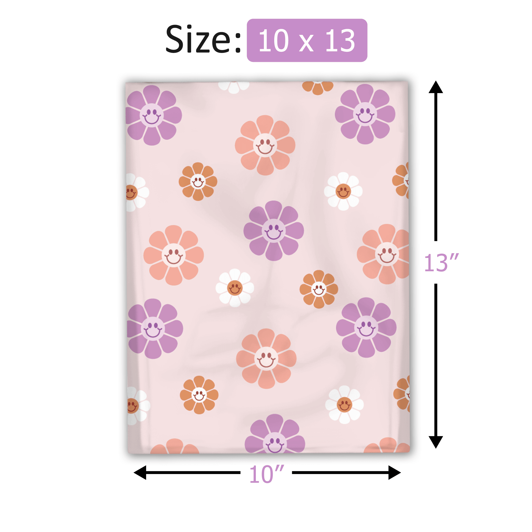 10x13 Groovy Flowers Designer Poly Mailers Shipping Envelopes Premium Printed Bags - Pro Supply Global