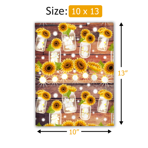 10x13 Sunflower Mason Jars Poly Mailers – Shipping Bags for Small Business