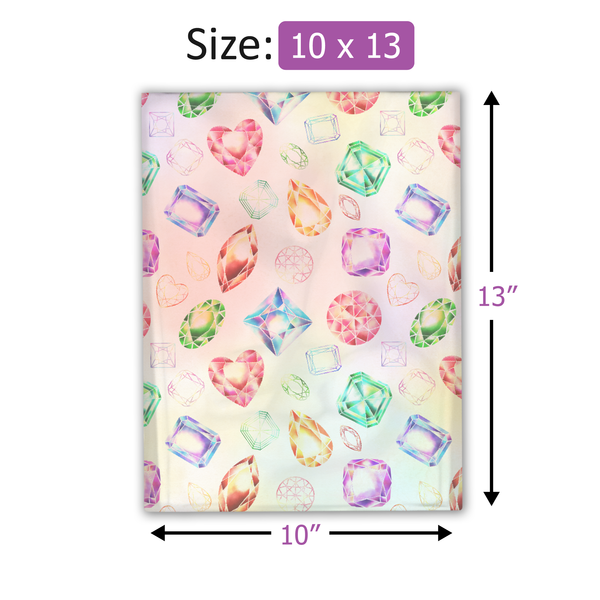 10x13 Gems & Diamonds Poly Mailers – Shipping Bags for Small Business