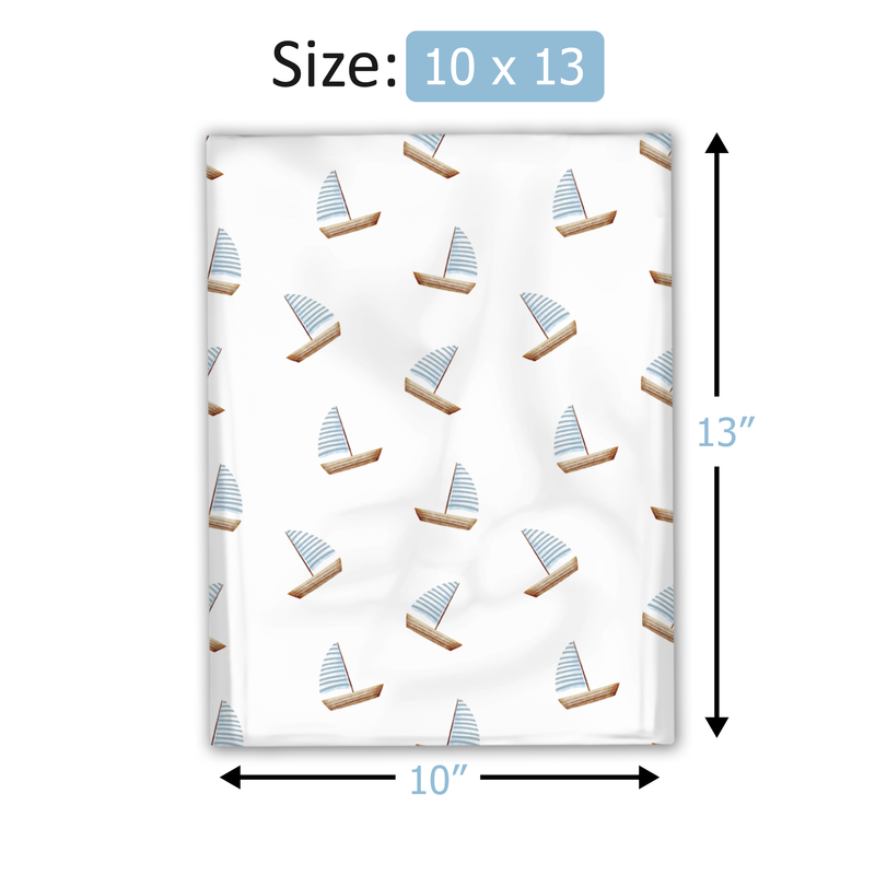 10x13 Sailboats Poly Mailers Shipping Envelopes Premium Printed Bags