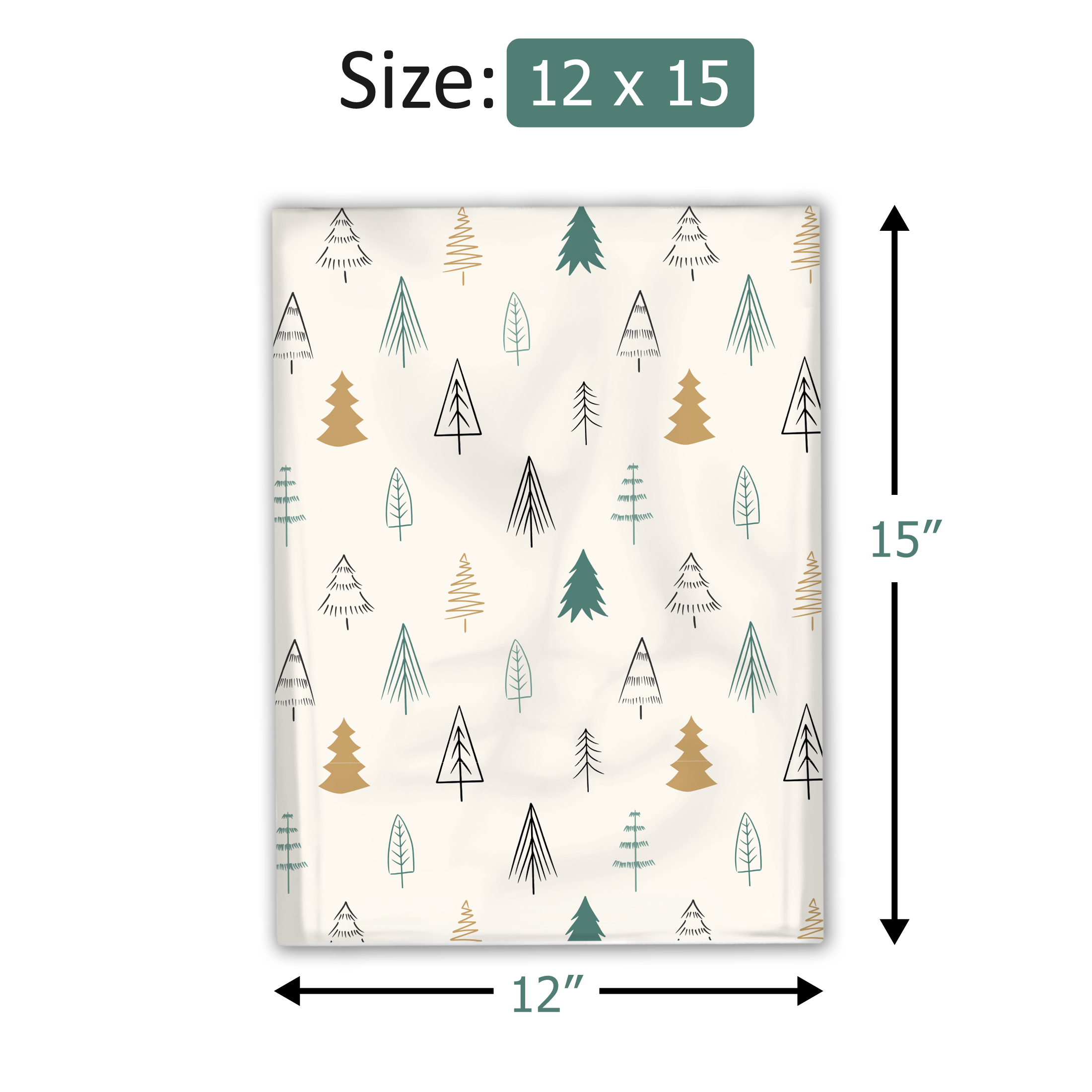12x15 Fir Trees Poly Mailers – Shipping Bags for Small Business