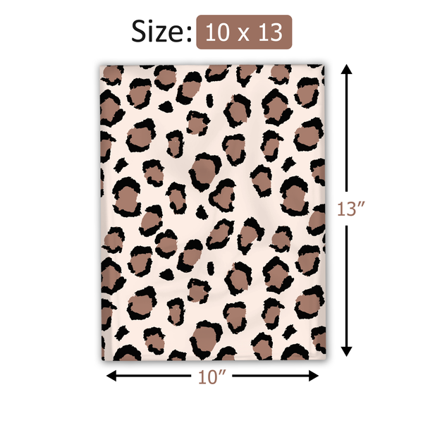 10x13 Leopard Designer Poly Mailers Shipping Envelopes Premium Printed Bags