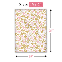 19x24 Pink and Gold Hearts Poly Mailers – Shipping Bags for Small Business