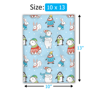 10x13 Winter Animals Poly Mailers – Shipping Bags for Small Business