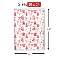 19x24 Vintage Christmas Toile Poly Mailers – Large Holiday Shipping Bags