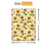12x15 Sunflowers and Bees Poly Mailers – Shipping Bags for Small Business