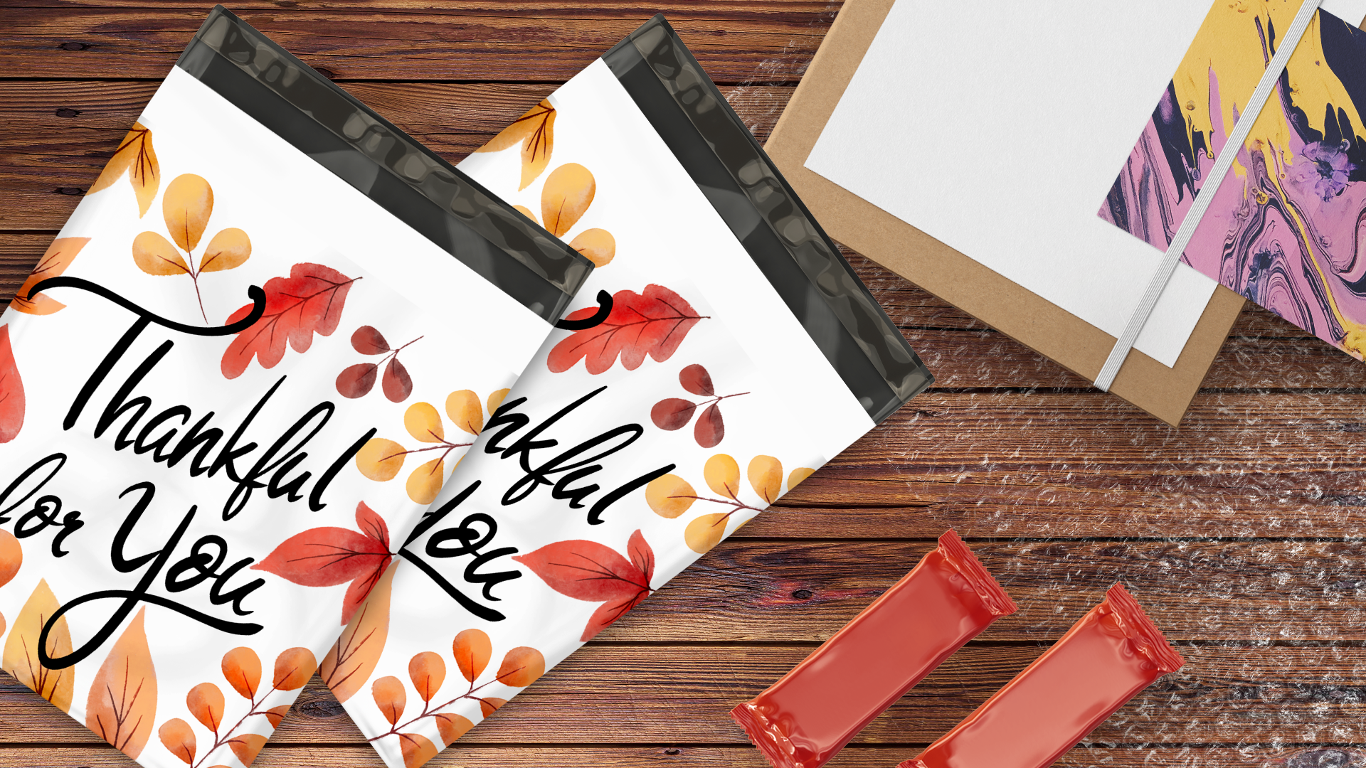 10x13 Thankful for You Poly Mailers – Shipping Bags for Small Business