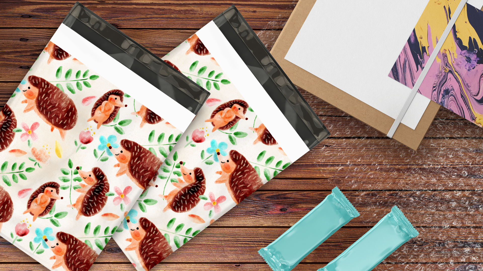 10x13 Hedgehog Poly Mailers – Shipping Bags for Small Business