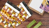 10x13 Sunflower Mason Jars Poly Mailers – Shipping Bags for Small Business