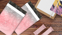 10x13 Pink Glitter Transition Poly Mailers – Shipping Bags for Small Business