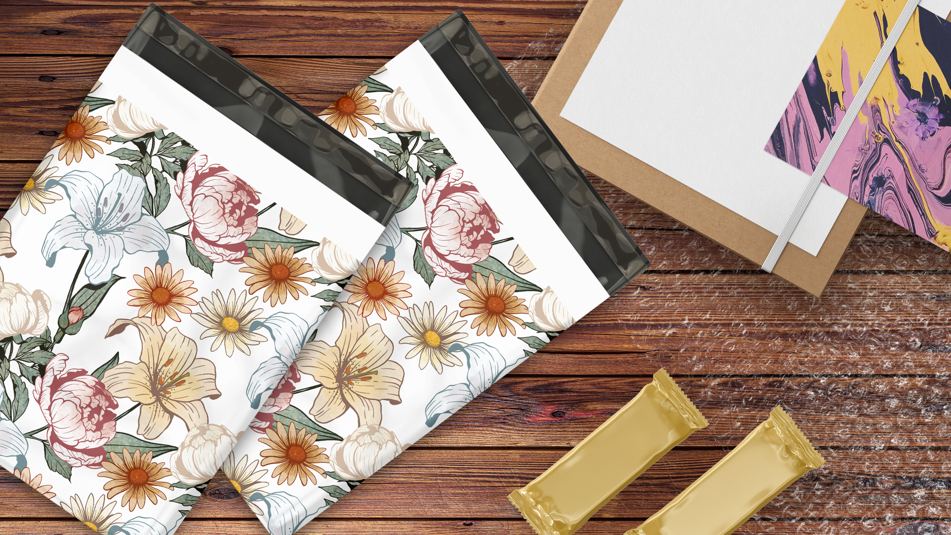 10x13 Vintage Floral Poly Mailers – Shipping Bags for Small Business