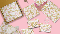 Pink and Gold Hearts 20x30 Tissue Paper – Gift Wrapping & Boutique Packaging