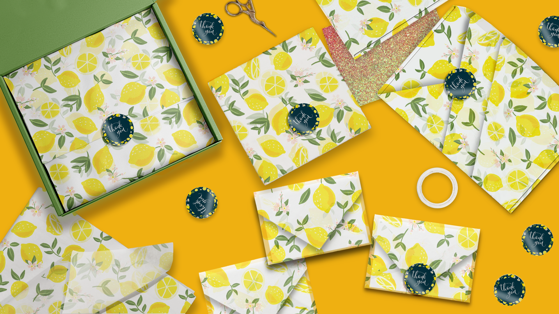 Lemons 20x30 Tissue Paper – Gift Wrapping & Boutique Packaging